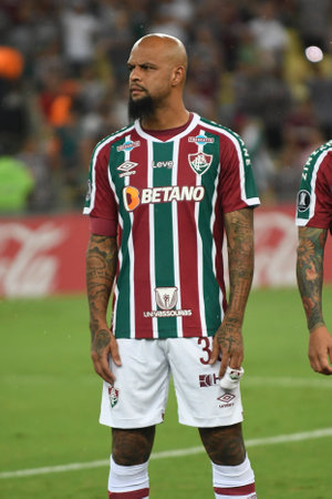 Rio, Brazil - April 18, 2023, Felipe Melo player in match between Fluminense vs The Strongest by Libertadores Cup, group stage in Maracana Stadiumのeditorial素材