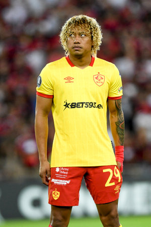 Rio, Brazil - June 28, 2023, Cuero player in match between Flamengo (BRA) vs Alcas (ECU) by Libertadores Cup, round 6 of group stage in Maracana Stadiumのeditorial素材