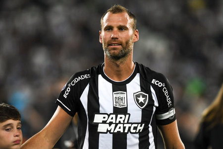 Rio, Brazil - June 29, 2023, Joel Carli player in match between Botafogo (BRA) vs Magallanes (CHI) by Sudamerica Cup, 6th group stage round in Nilton Santos Stadiumのeditorial素材