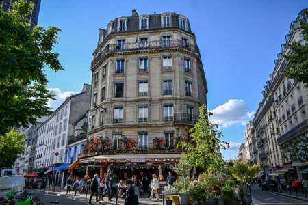 Paris, France, June 05 2024:- A view of Montparnasse district in Parisのeditorial素材