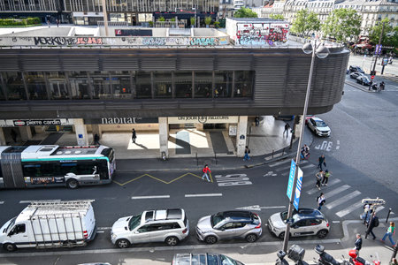 Paris, France, June 05 2024:- A view of Montparnasse district in Parisのeditorial素材