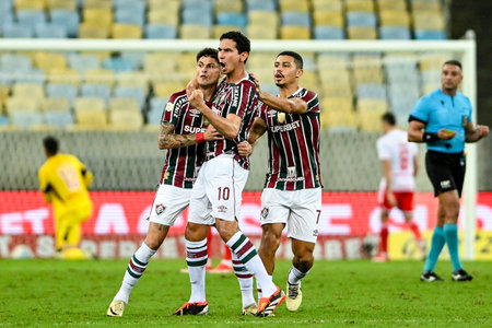 Rio, Brazil - July 04 2024: PH Ganso player in match between Fluminense vs Internacional by the Brazilian Championship, 14th round in Maracana Stadiumのeditorial素材