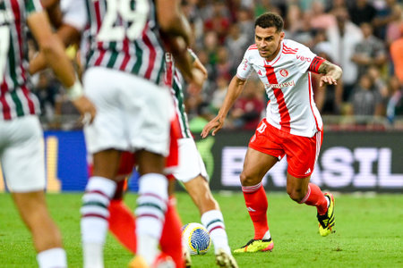 Rio, Brazil - July 04 2024: Alan Patrick player in match between Fluminense vs Internacional by the Brazilian Championship, 14th round in Maracana Stadiumのeditorial素材