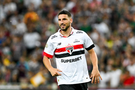 Rio, Brazil - September 01, 2024: Jonathan Calleri player in match between Fluminense vs Sao Paulo by the Brazilian Championship, 25th round in Maracana Stadiumのeditorial素材