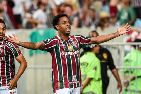 Rio, Brazil - September 01, 2024: Keno player in match between Fluminense vs Sao Paulo by the Brazilian Championship, 25th round in Maracana Stadiumのeditorial素材