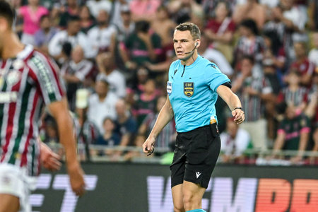Rio, Brazil - September 01, 2024: Paulo Cesar Zanovelli da Silva (FIFA) referee in match between Fluminense vs Sao Paulo by the Brazilian Championship, 25th round in Maracana Stadiumのeditorial素材