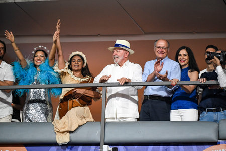 Rio de Janeiro, Brazil - February 15, 2026: Brazilian President Luiz Inacio Lula da Silva and Vice...