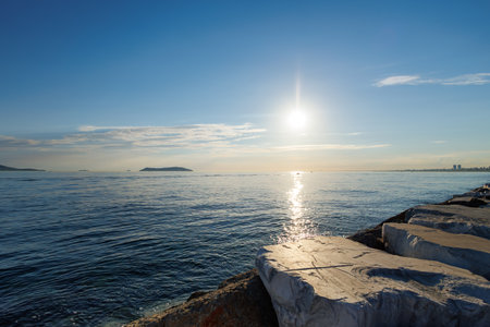 Sunset on the sea, beautiful landscape.の写真素材