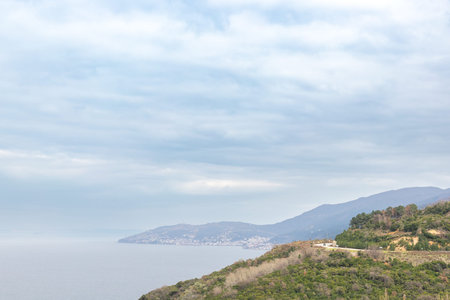 View of the sea from the top of the mountain.