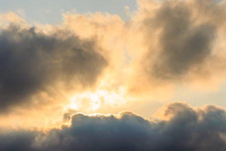 Cloudscape, Colored Clouds at Sunset