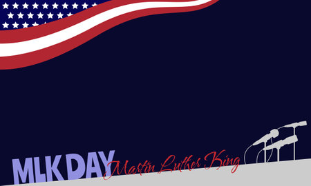 Martin Luther King Jr. Day background with copy space area. Suitable for MLK day's eventsのイラスト素材