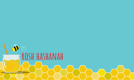 Rosh Hashanah Background with Copy Space Area. Suitable for Jewish New Year Eventsのイラスト素材