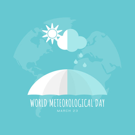 World Meteorological Day greeting. Suitable for world meteorological day eventsのイラスト素材