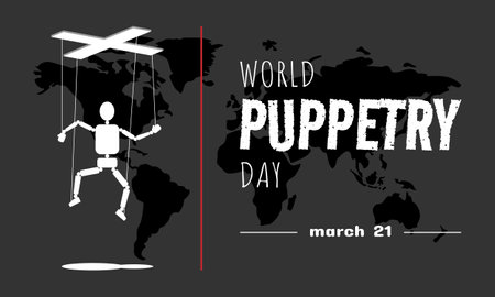 World Puppetry Day greeting. Suitable for puppetry day eventsのイラスト素材