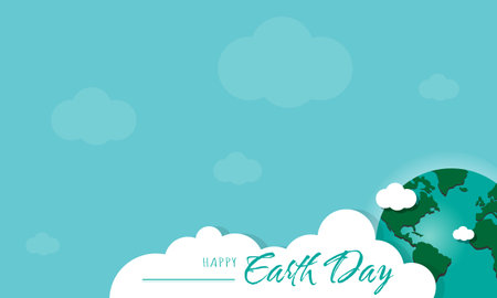 Happy Earth Day with copy space area. Suitable for earth day eventsのイラスト素材