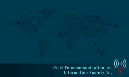 World Telecommunication and Information Society Day background with copy space areaのイラスト素材
