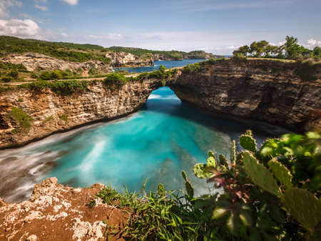 tropical Broken Beach in beautiful Nusa Penida / Indonesiaの写真素材