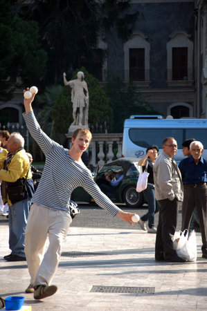 the man activate by his ball