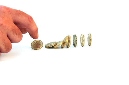 coins fallingの写真素材