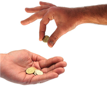 giving money