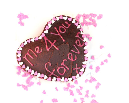 heart shaped chocolate cake