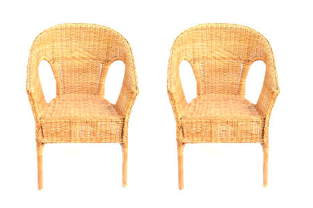 two wicker chairsの写真素材