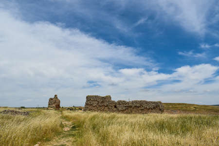 the ruins of a roman civilization in Cuenca, Spainのeditorial素材