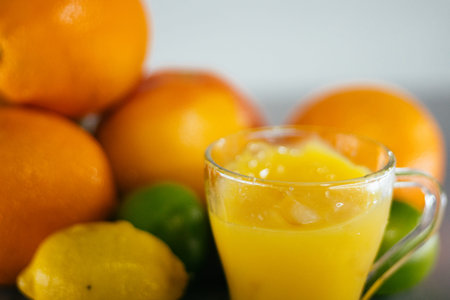 juice splashing out of a glass.の写真素材