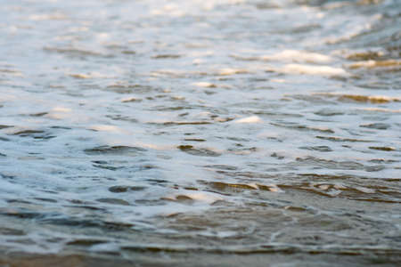 Beautiful Blue Ocean Wave and foamの写真素材