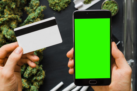 Grinder A lot ofx marijuana, fresh buds of cannabis many weed. Copy spase Copy-spaceの写真素材