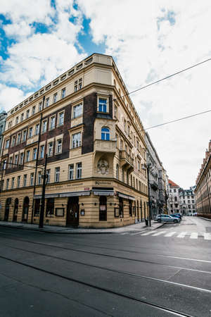 View of Prague. Detail of the Prague in the Old Town. Czech Republic. Vertical Shotの写真素材