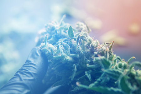 CBD cannabis OIL close up, product of hemp, medical marijuanaの写真素材