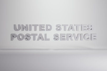 United States Postal Service word usps postageの写真素材