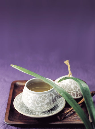 Traditional tea ceremony accessoriesの写真素材