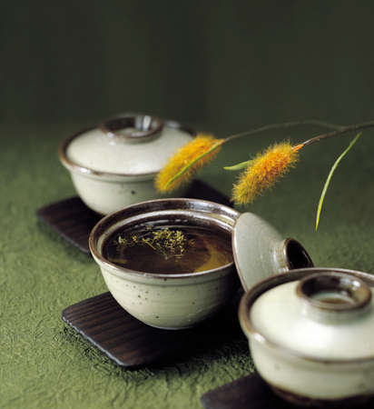 Traditional tea ceremony accessoriesの写真素材