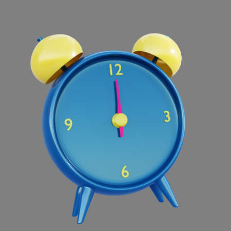 3d rendered icon new year clockの写真素材