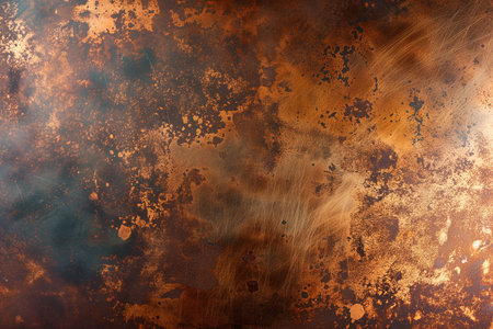 Grunge copper texture with rust. metallic backgrounds.の素材