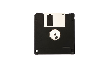 Floppy disk on white backgroundの写真素材