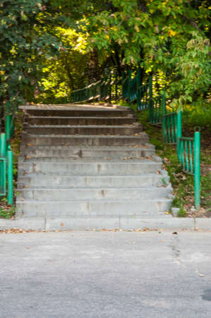 stairs leading to the park russiaの写真素材