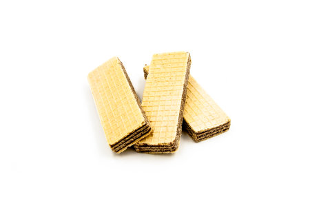 Waffles isolated on white background