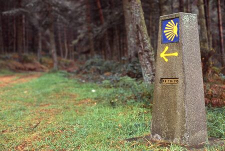 Symbol of the Santiago route, Galicia, Spainの写真素材