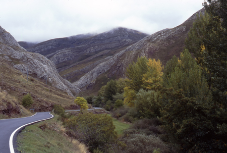 La Cueta small town in the Somiedo National Park, Leon, Spainの写真素材