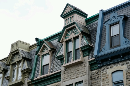 Montreal houses, Canadaの素材