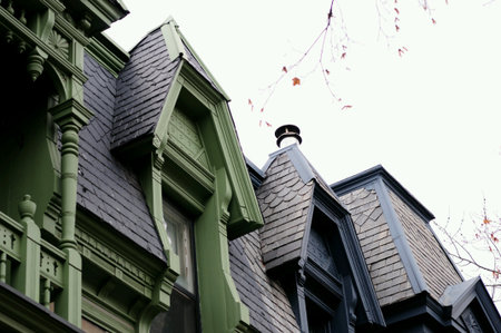 Montreal houses, Canadaの素材