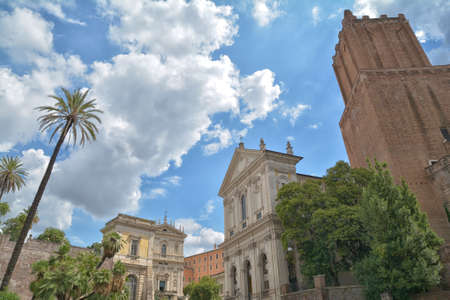 Historic center of the city of Rome, famous palaces and monuments, Rome, August 2018のeditorial素材