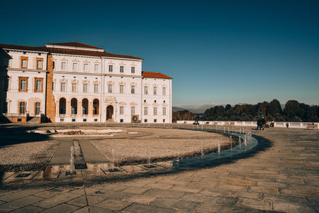 The royal palace of Venaria Reale is one of the Savoy residences part of the UNESCO serial site, Turin, Italy, October 2018のeditorial素材