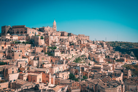 Panoramic view of Matera, Basilicata, Italy.の写真素材
