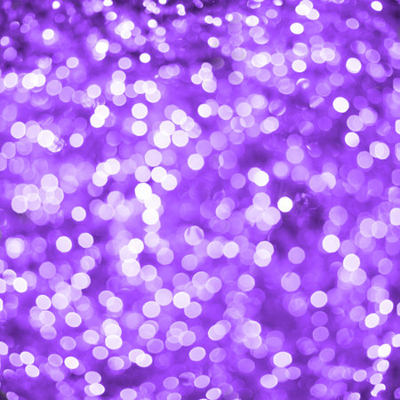 Defocused purple abstract christmas background of blurred lights with bokeh effectの写真素材