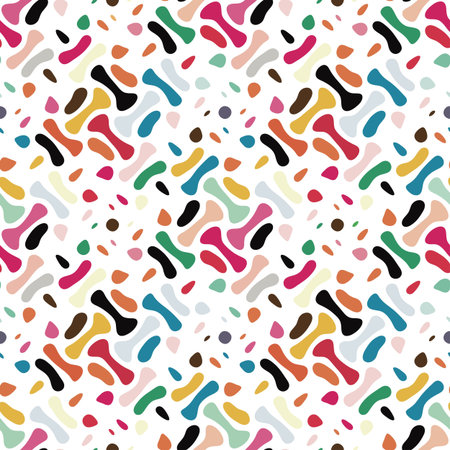 Colorful spotted and dotted print  Seamless pattern  Vector のイラスト素材