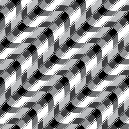 Abstract decorative wavy striped print  Seamless pattern  